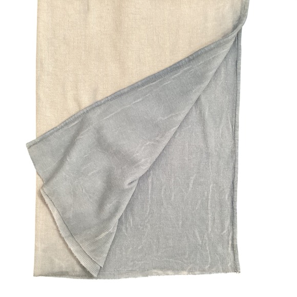 COTTONCITIZEN Melbourne Midi Skirt Blue Ombre Ribbed Slit XS Made in USA - Picture 6 of 9